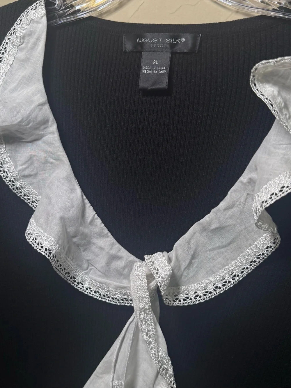 French Girl Coquette Silk Blend Cardigan Lace Ruffle Trim Whimsigoth Style PL